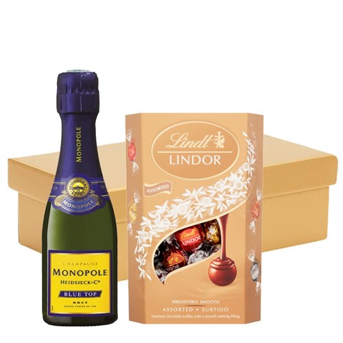 Monopole Heidsieck Co. Blue Top Brut 20cl And Chocolates In Gift Hamper